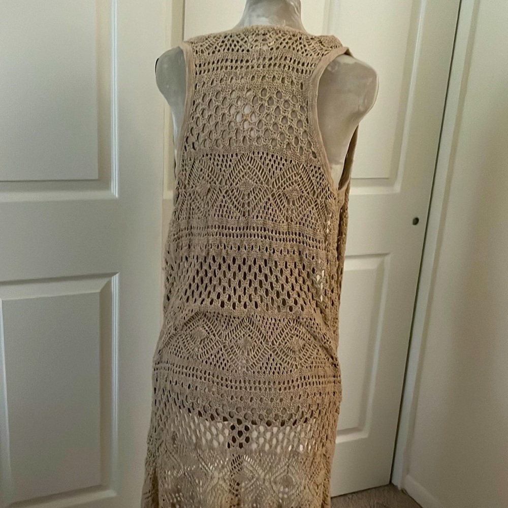 Beige knit cardigan